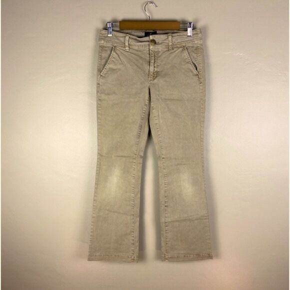 American Eagle Outfitters Stretch Kick Boot khaki jeans 6Short - Picture 1 of 9